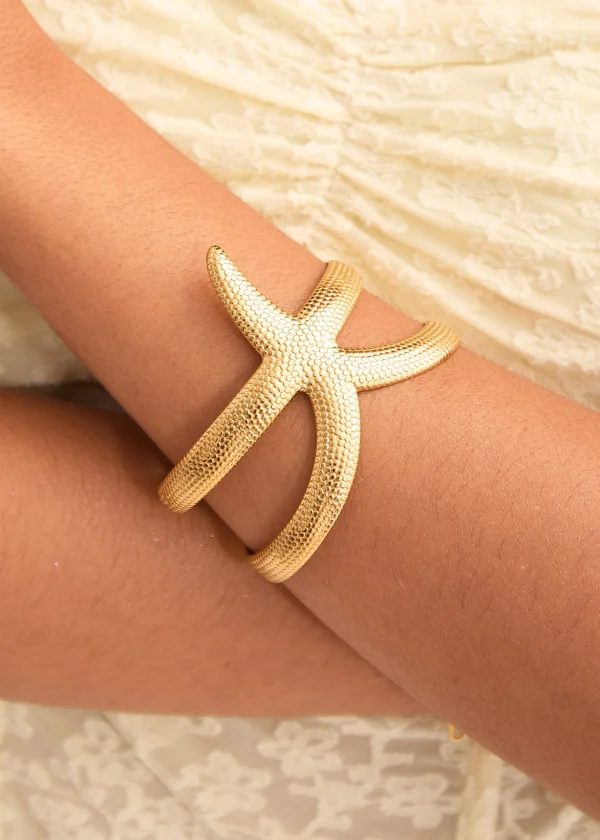 Mook Seastar – Armreif mit Seesternmotiv in Goldoptik – weitere Ansicht