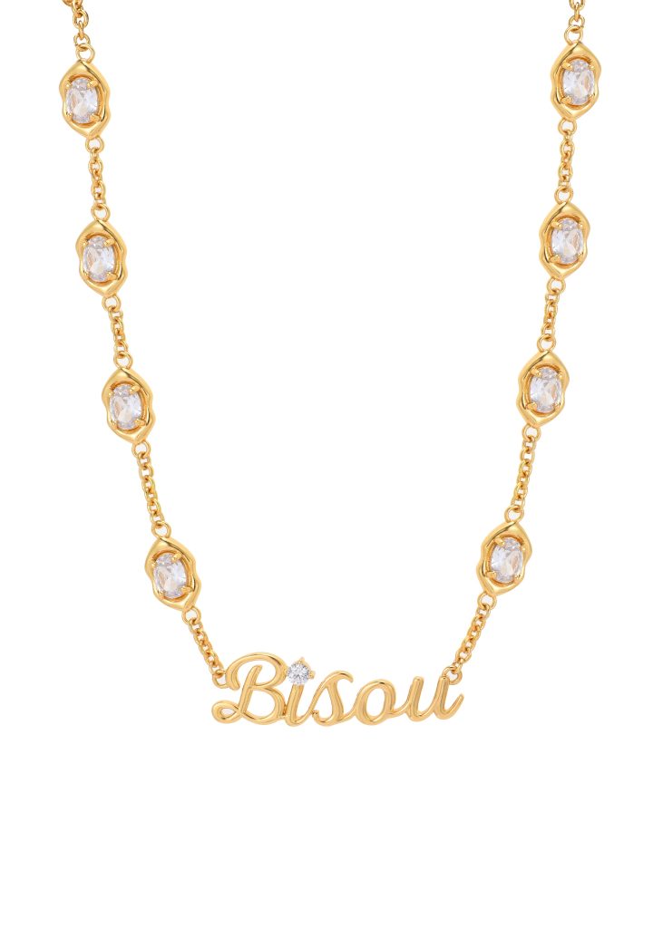 Bisou Collection - Glittering Bisou Golden Choker Necklace product photo