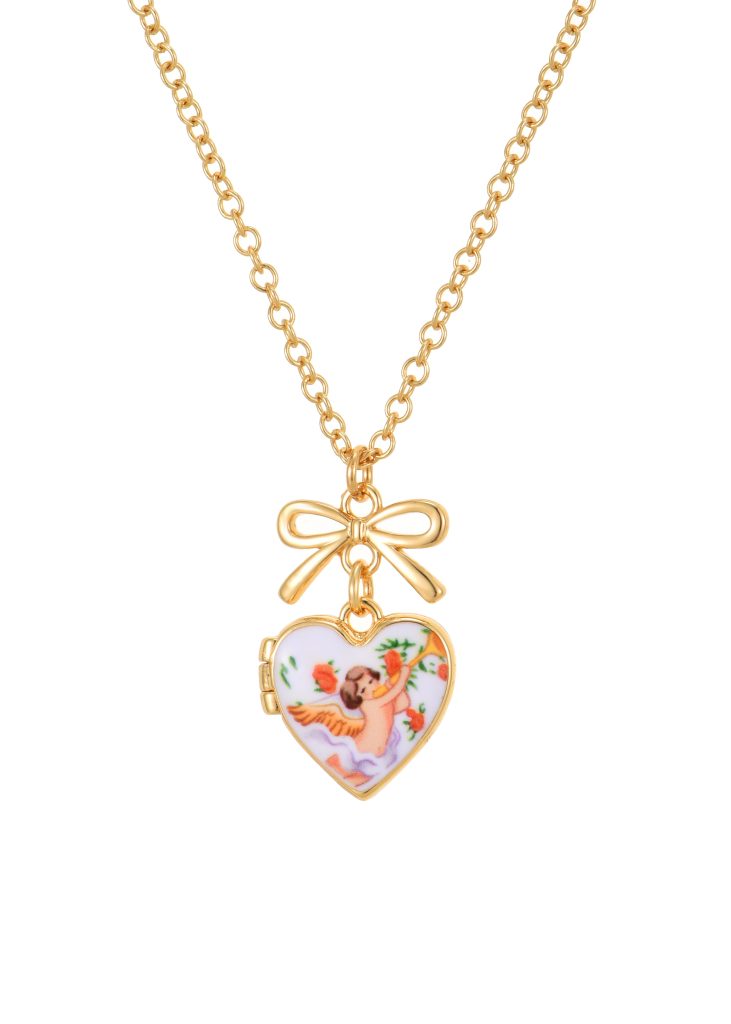 Dan Vintage Angel Locket Necklace product photo