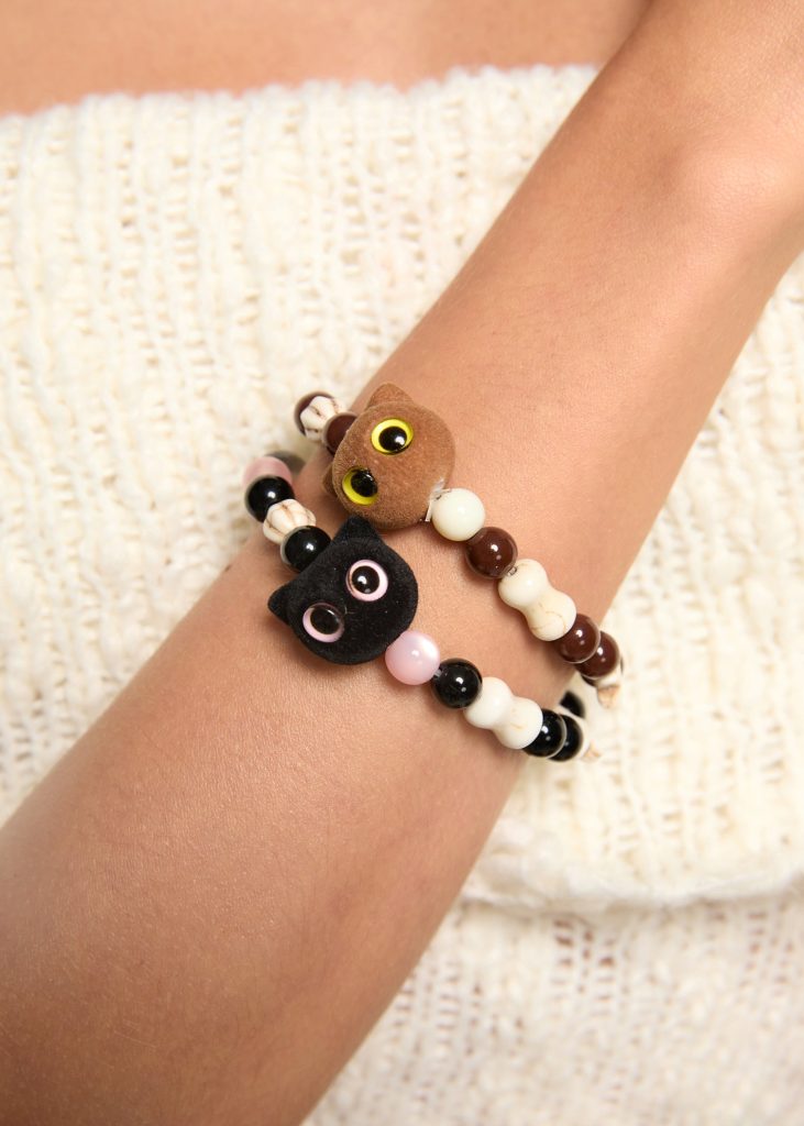 Black Pink – Armband mit Katzenmotiv – weitere Ansicht