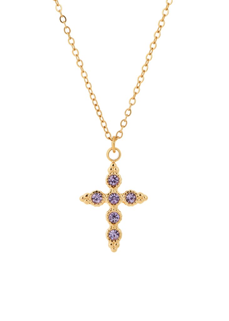 Romeo Purple Cross Necklace product photo