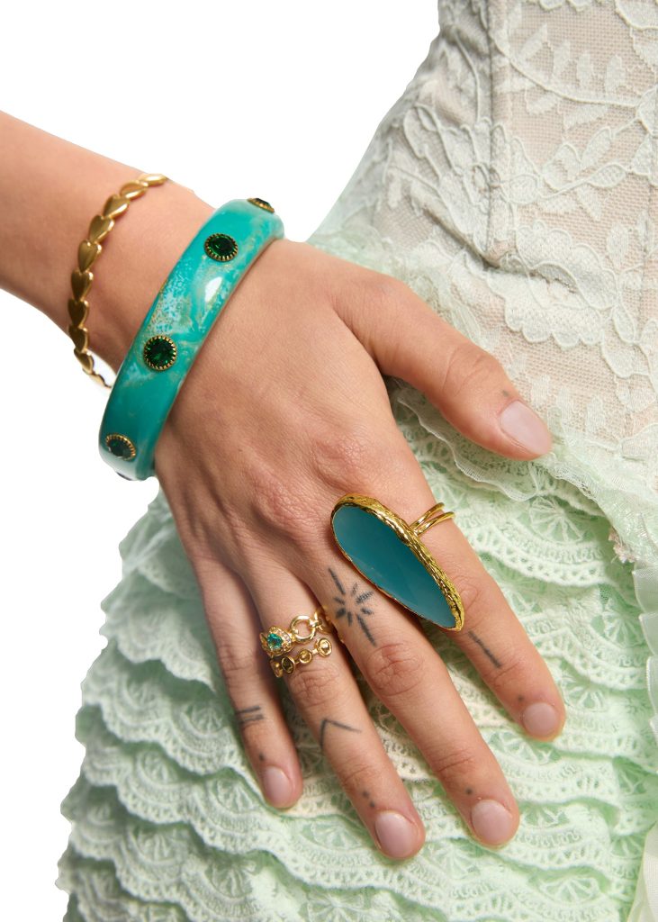 Weiteres Produktfoto 2: Janice – Ring mit Münzmotiv in Goldoptik