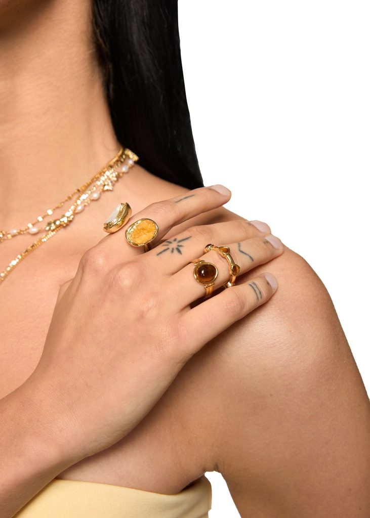 Joce Boho – Ring A im Vintage-Stil mit Tigerauge – weitere Ansicht