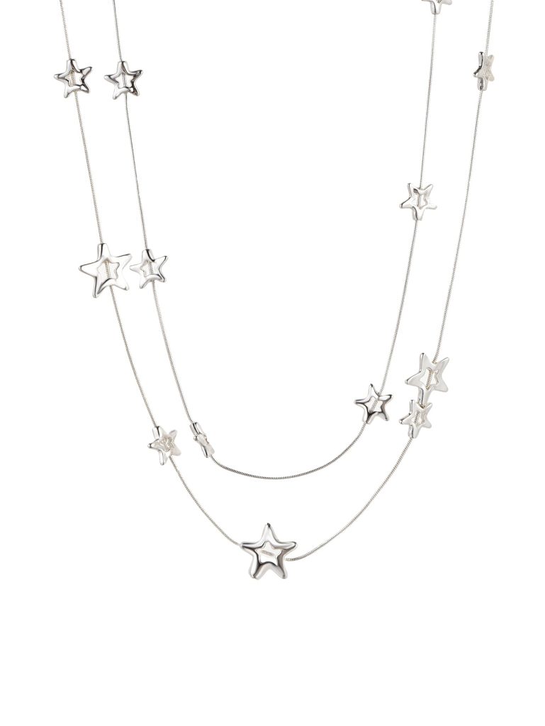 Silver Star Long Chain Body Chain