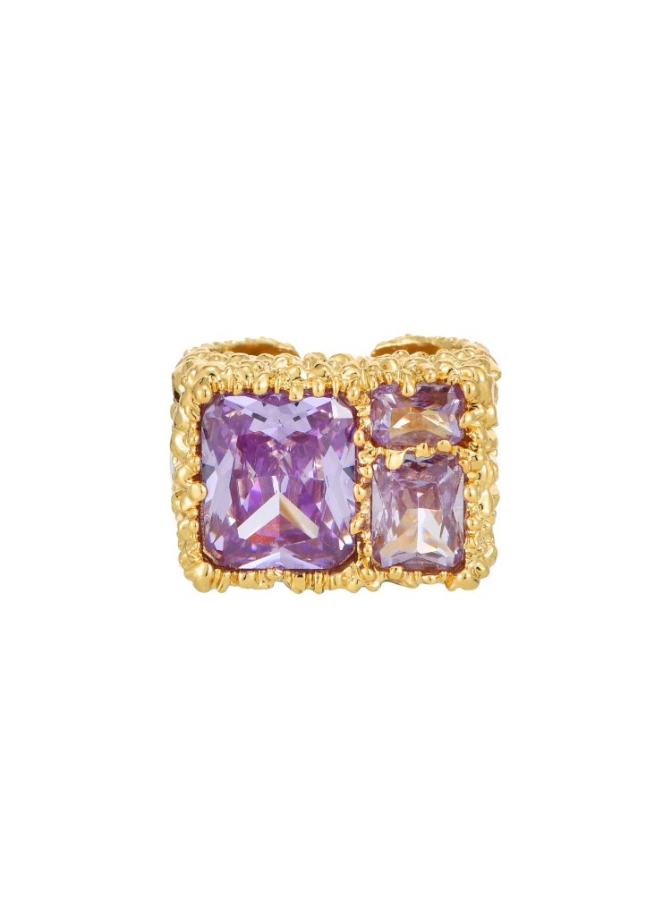 Shakira Glittering Ring - Golden Purple product photo