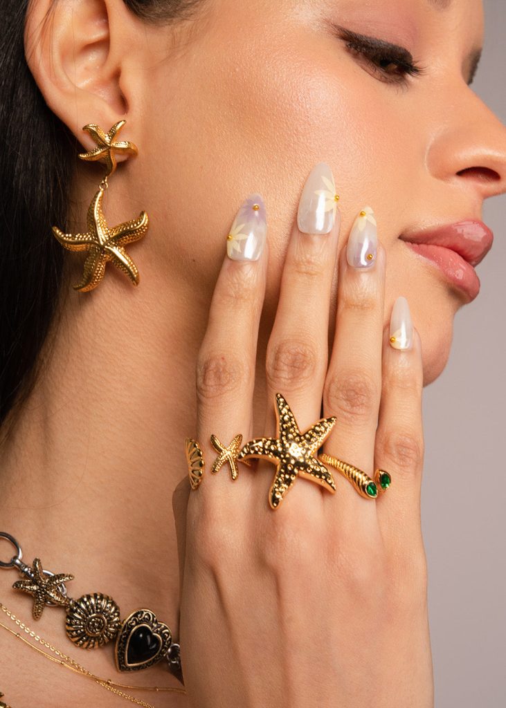 Natalia Starfish Golden Ring — alternate view