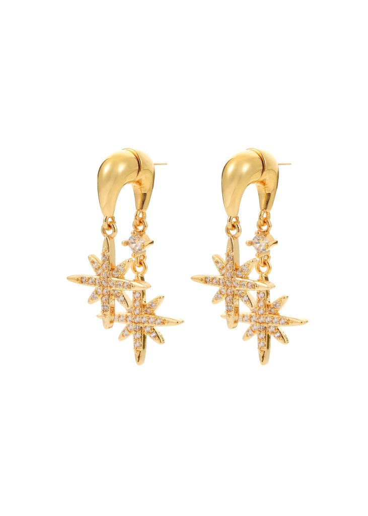 Double Star Earrings