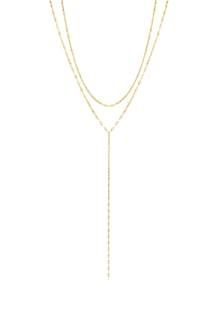 Mai Double Chain Lariat Necklace product photo