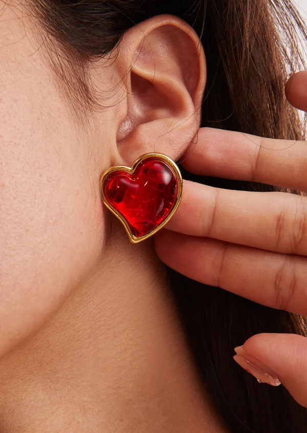 Mon Coeur T'adore – Herzohrringe – weitere Ansicht