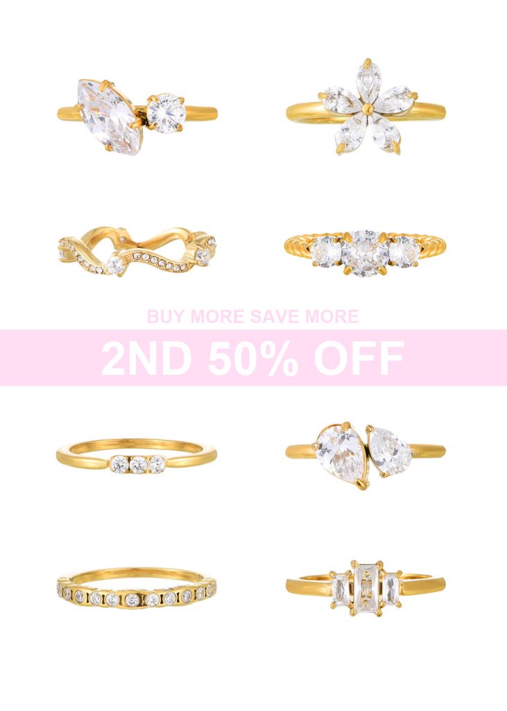 Bora Glittering Golden Rings Collection product photo