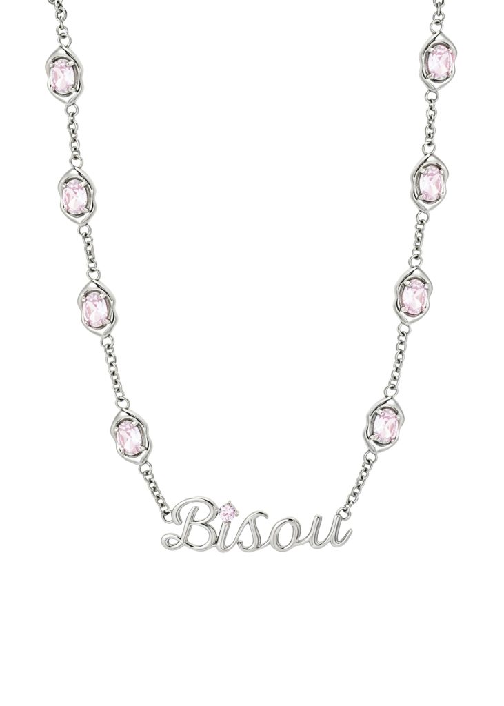 Bisou Collection - Glittering Bisou Silver Choker Necklace product photo