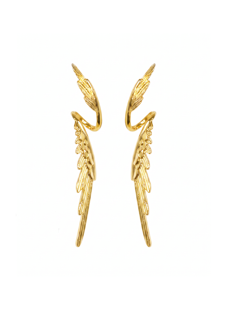 Celeste Wings Earrings - Golden product photo