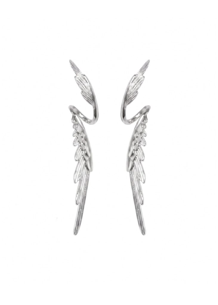 Celeste Wings – Ohrringe mit Flügelmotiv in Goldoptik – weitere Ansicht