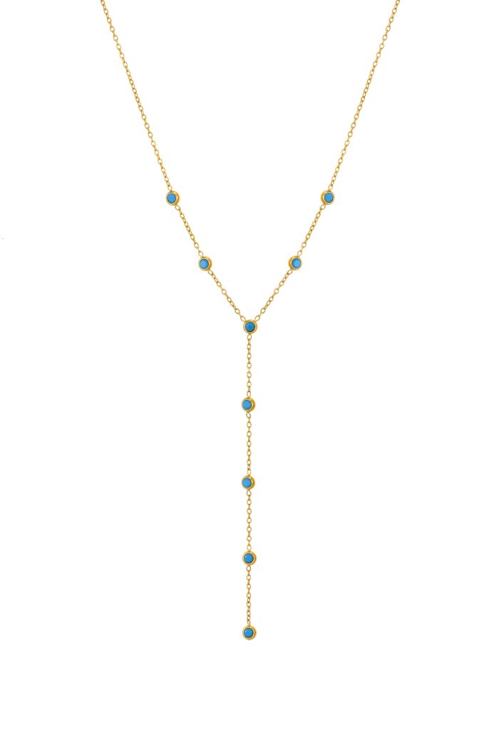 Lynn Lariat Necklace - Turquoise Blue product photo