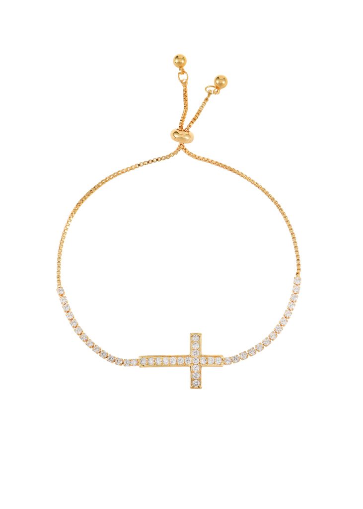 Glittering Cross Bracelet