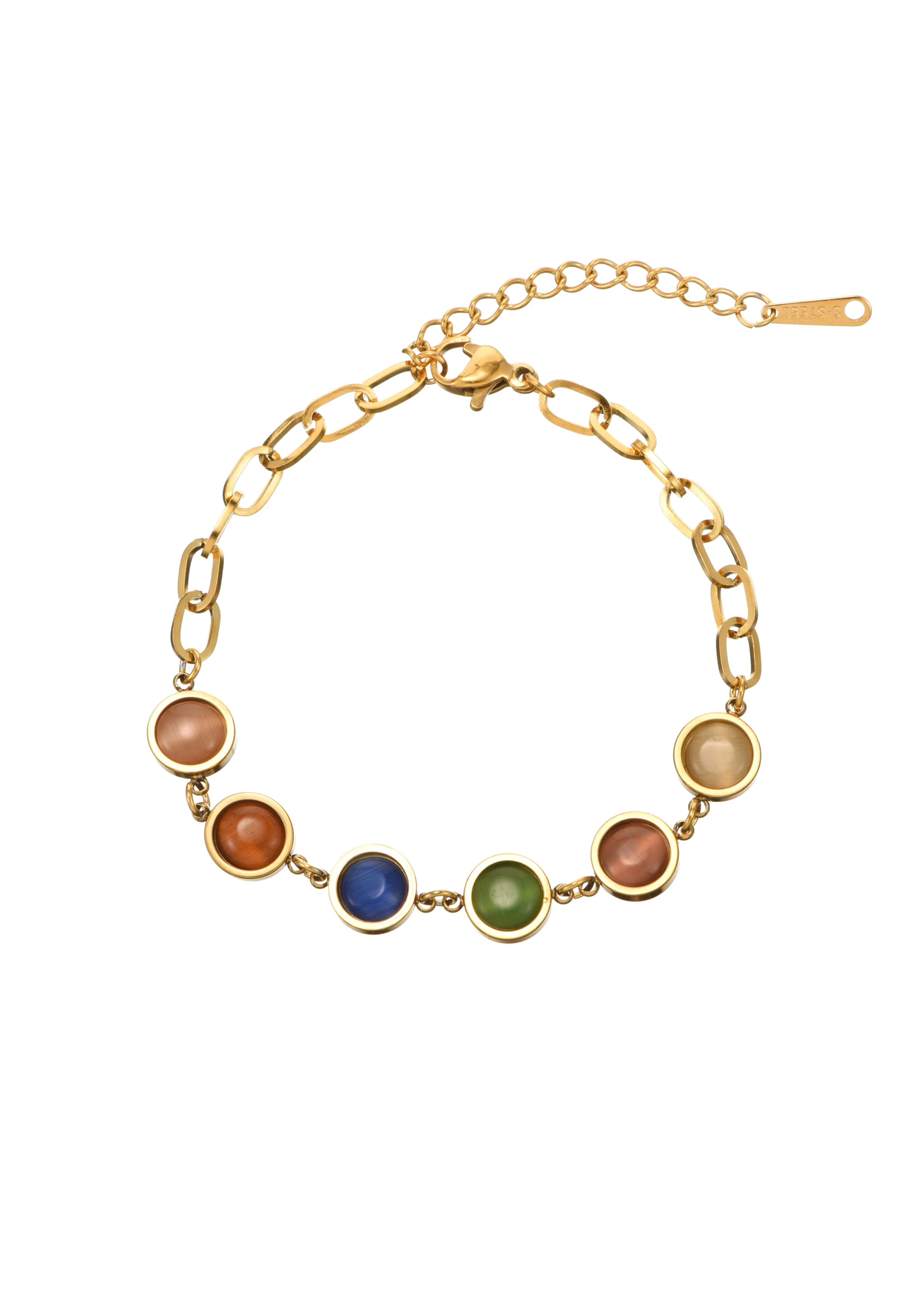 Antonella Colorful Golden Bracelet product photo