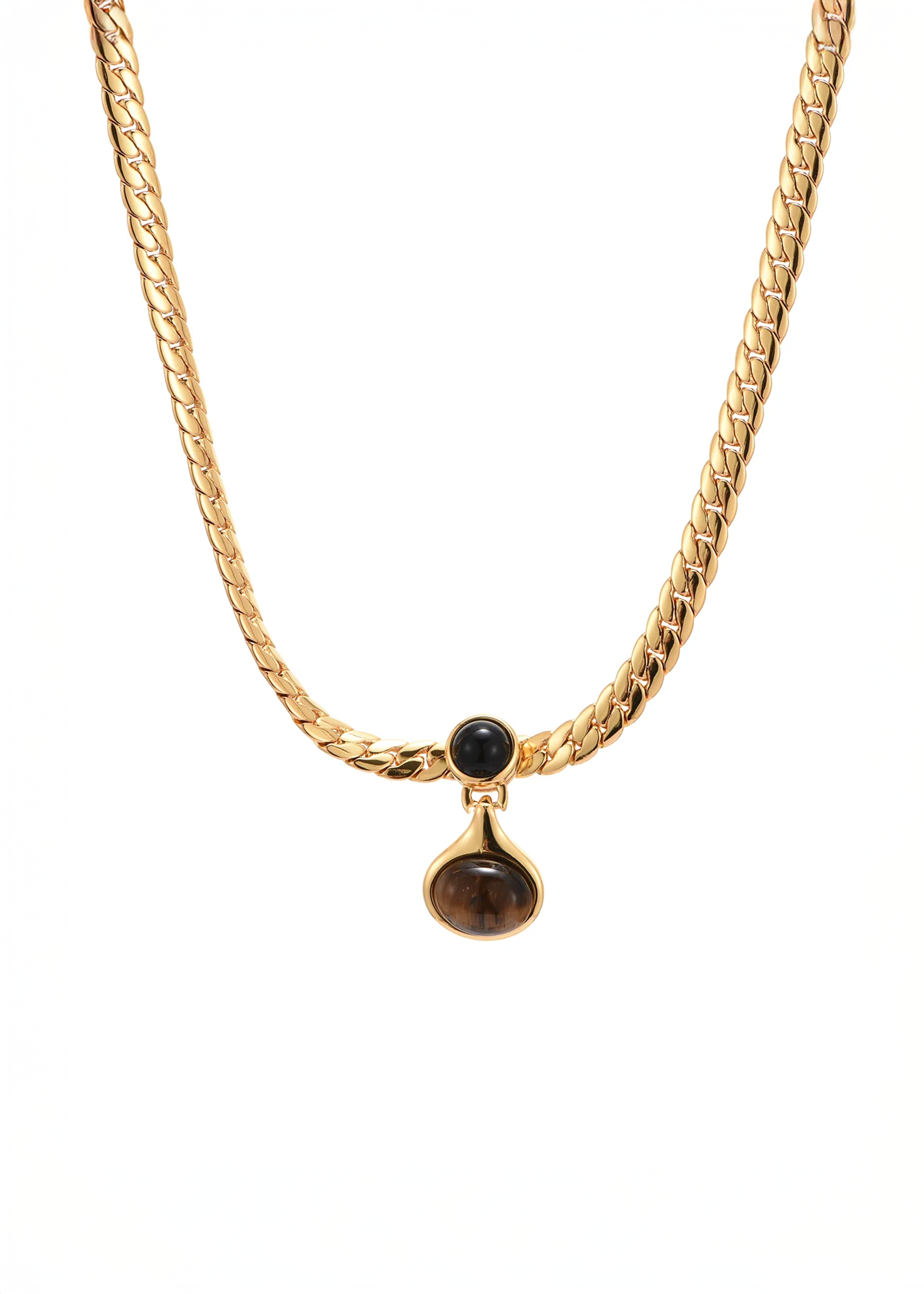 Cornelia Tiger's Eye Myth Golden Necklace product photo