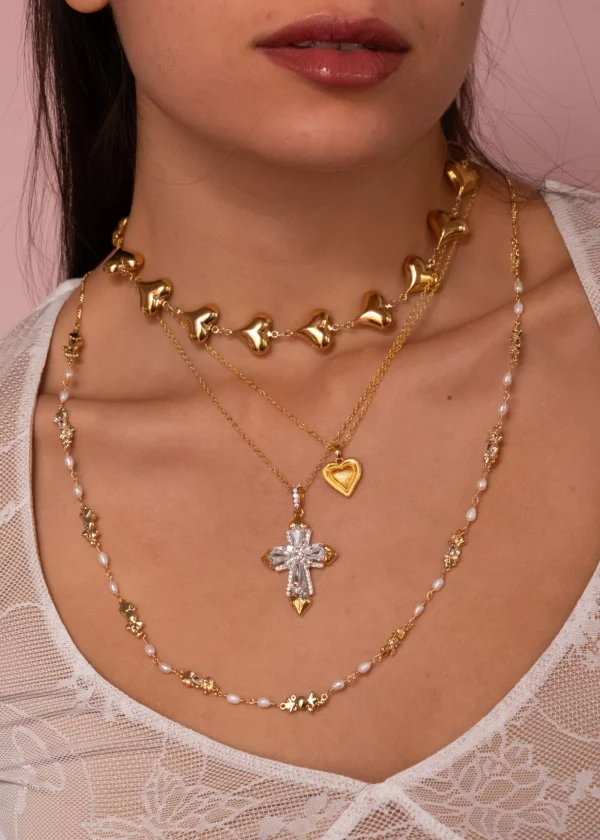 Florianne Golden Heart Necklace — alternate view