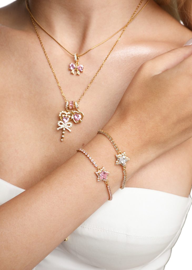 James Star – glitzerndes Armband mit Sternmotiv in Goldoptik – weitere Ansicht