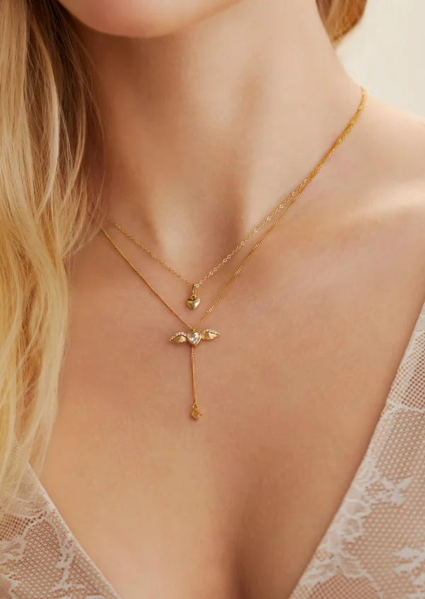 My Tiny Love Golden Heart Necklace — alternate view