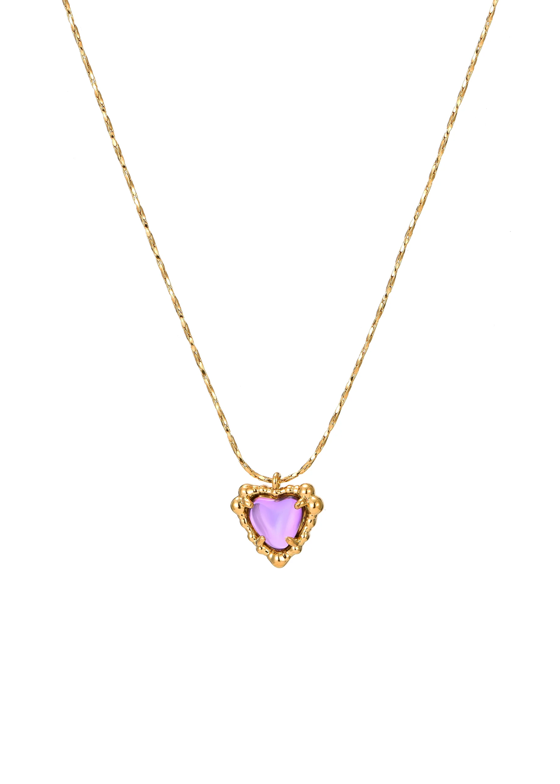 Carly Rosy Heart Love Necklace product photo