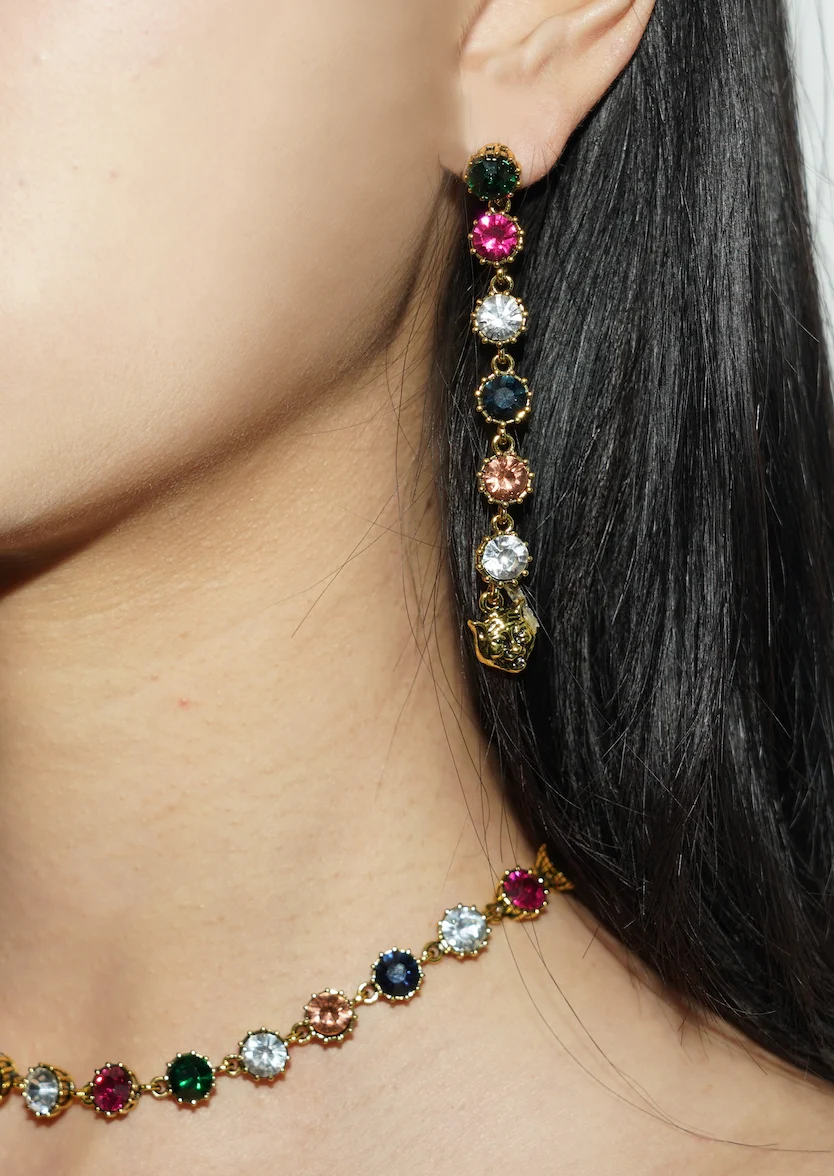 Weiteres Produktfoto 2: Ryan Colorful Glittering – Ohrringe mit Strass