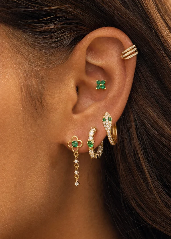 Dainty Clover – Kleeblatt-Ohrring-Set – weitere Ansicht