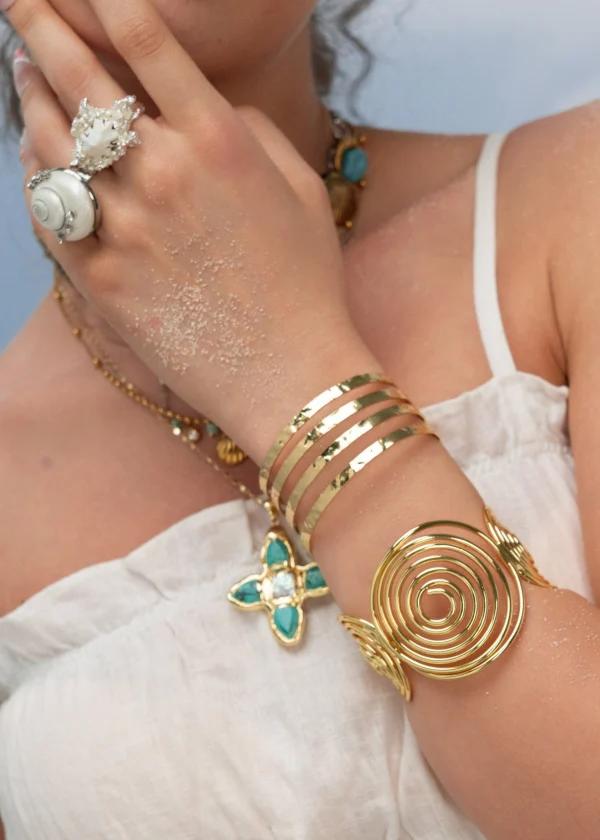 Jacklyn Golden Circle – Armreif in Goldoptik – weitere Ansicht
