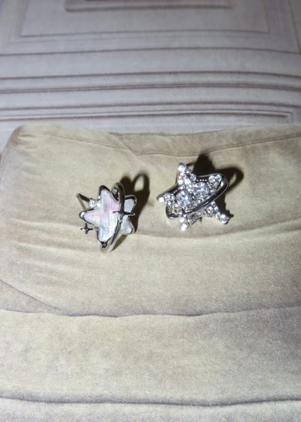 Tina Crystal Star – Ohrringe mit Sternen aus 925er Silber und Zirkonia – weitere Ansicht