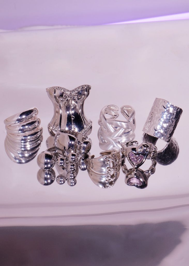 Weiteres Produktfoto 2: Diana – Ringkollektion in Silberoptik