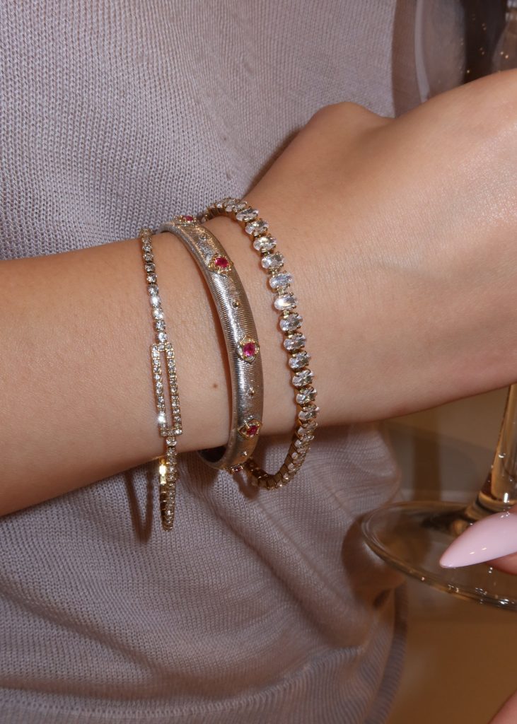 Colette Red Silver – Armband mit Zirkonia in Silberoptik – weitere Ansicht