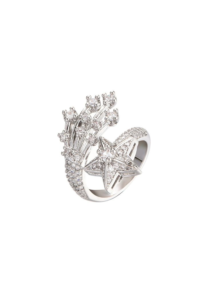 Lucky Star Wishes – Ring mit Sternen und Zirkonia – weitere Ansicht