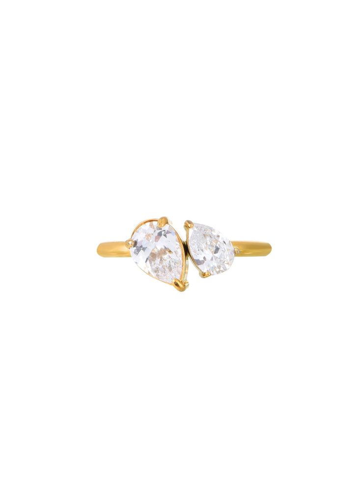 Weiteres Produktfoto 2: Bora Glittering – Ringsammlung mit Zirkonia in Goldoptik