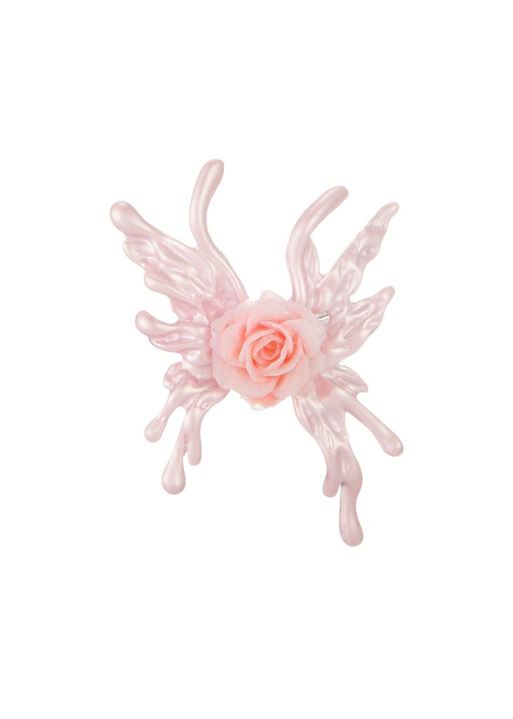 Pink Flower Butterfly Ring product photo