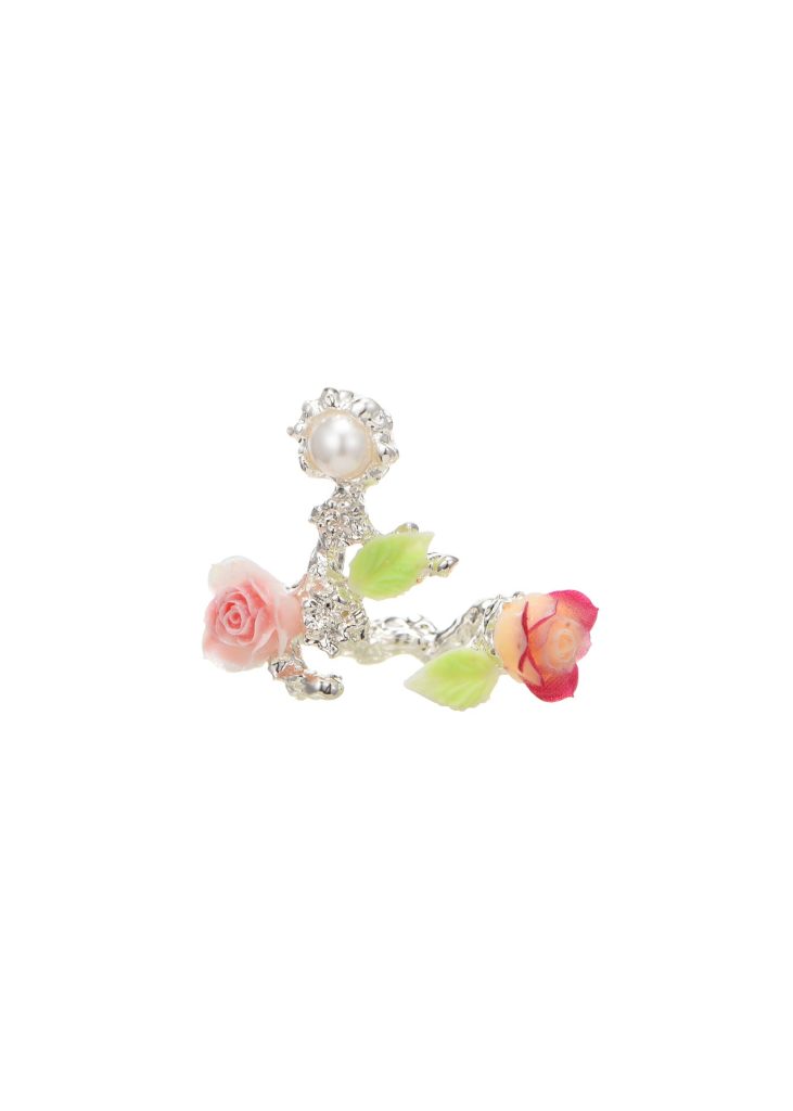 Cate Rose Flower Silver Ring product photo