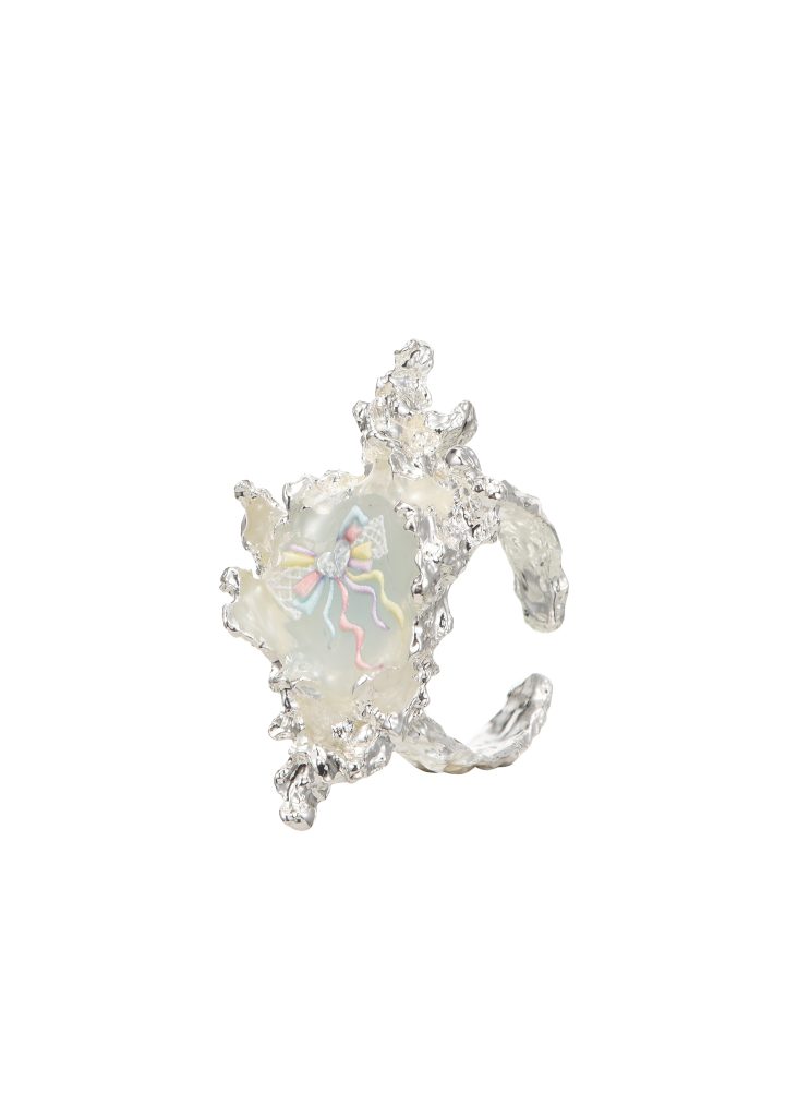 Paolo Butterfly II – Ring mit Schmetterlingsmotiv in Silberoptik – weitere Ansicht