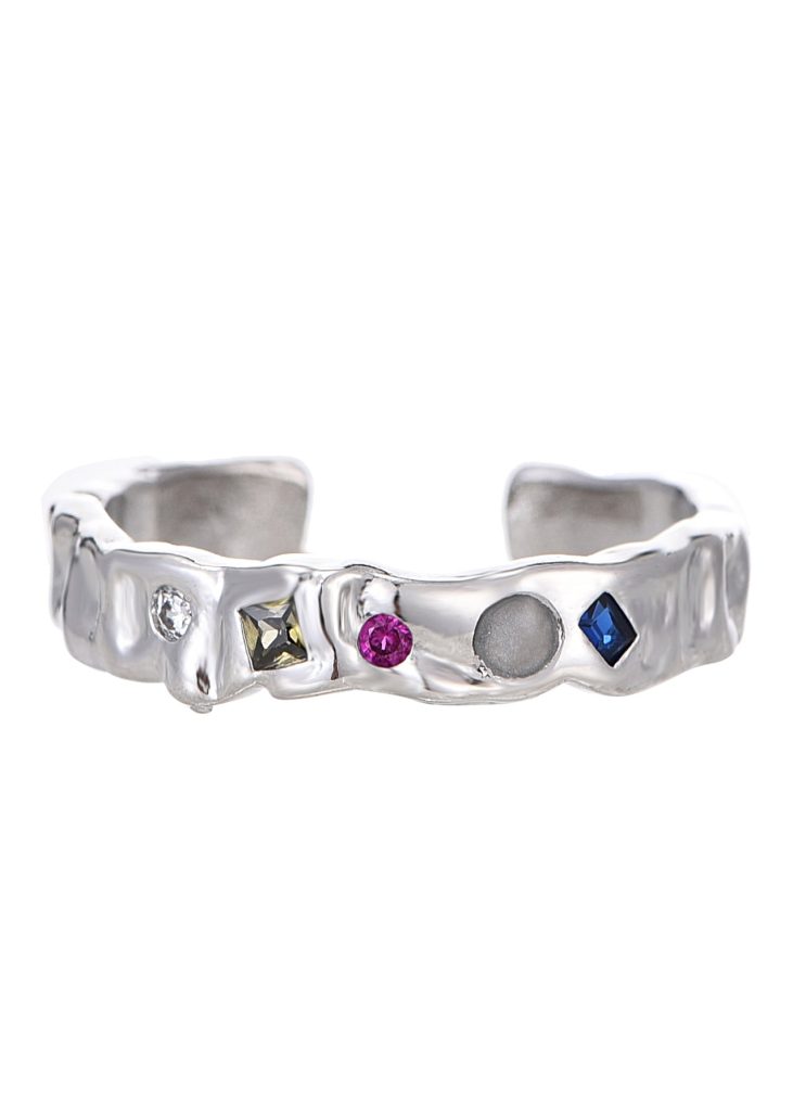 Zarah Space – Ring-Set in Silberoptik – weitere Ansicht