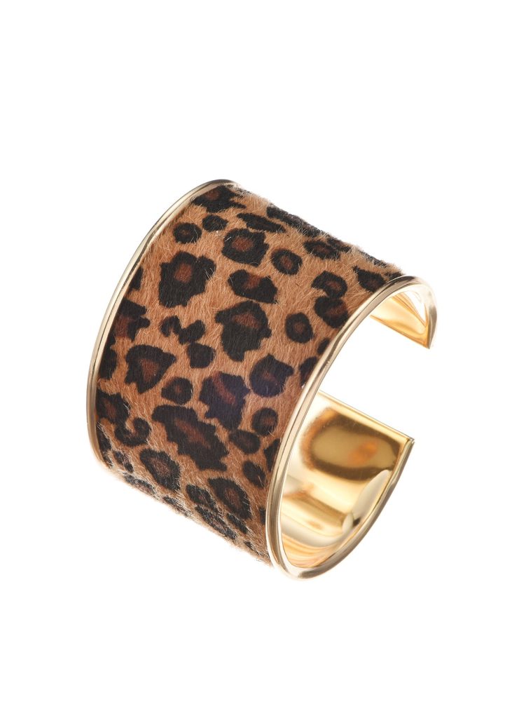 Weiteres Produktfoto 2: Leopard Chunky – markanter Armreif mit Leopardenmuster in Goldoptik
