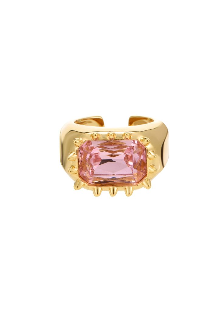 Blissful Seraphim - Rose Thorn Ring in Golden