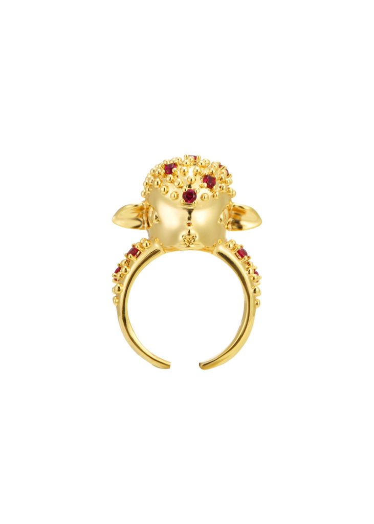 Blissful Seraphim - Gentle Lamb Ring in Golden