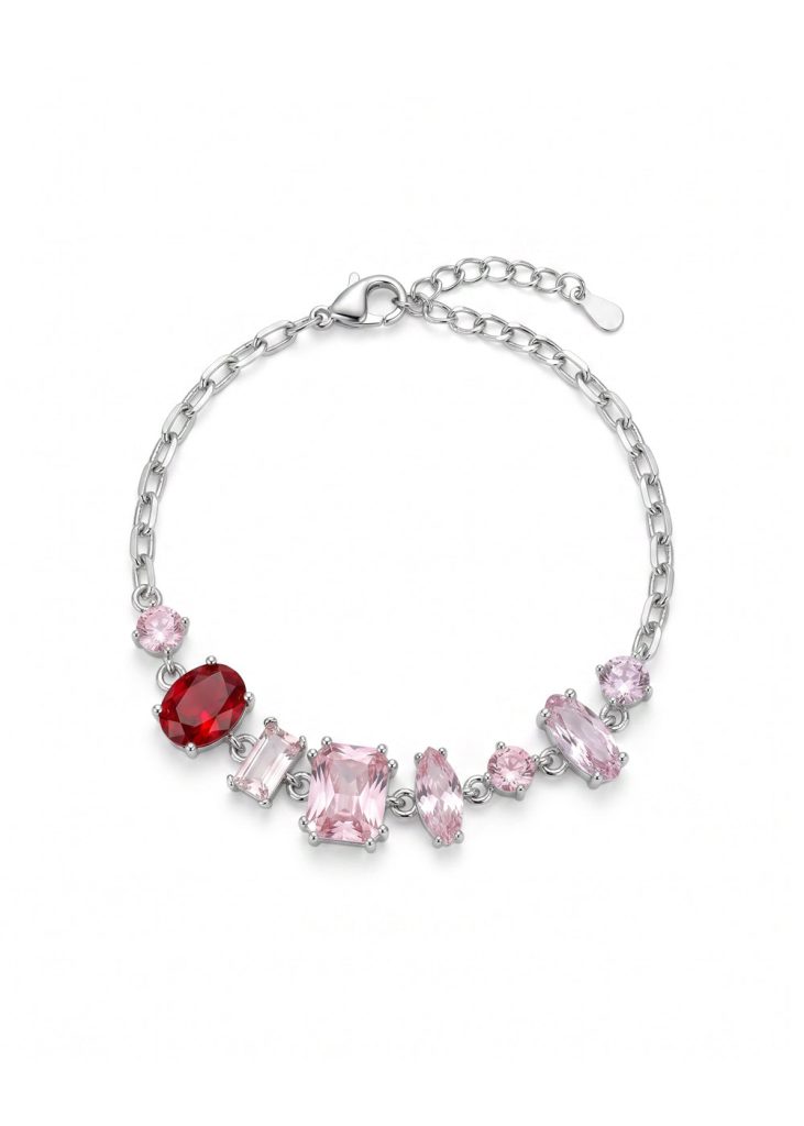 Kira Colorful Crystals Silver Bracelet product photo