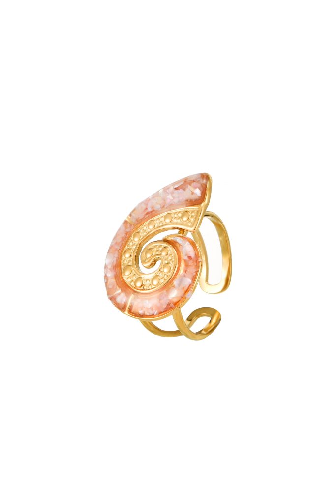 Shell Summer – Ring mit Muschelmotiv in Goldoptik – weitere Ansicht