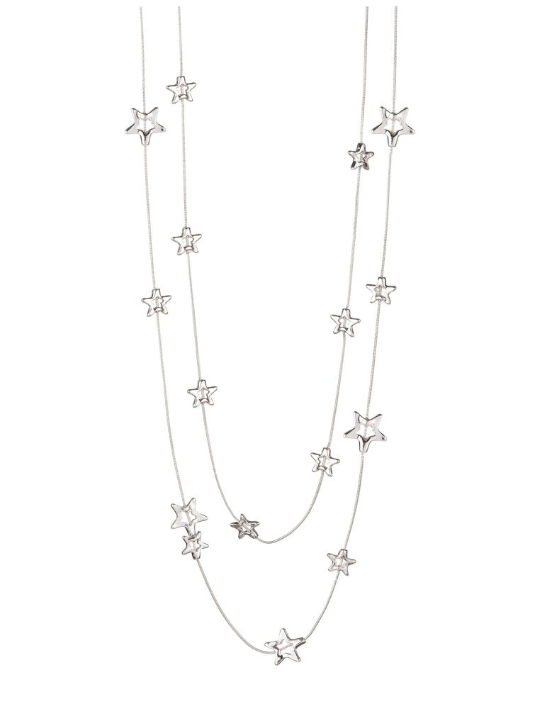 Silver Star Long Chain Body Chain — alternate view