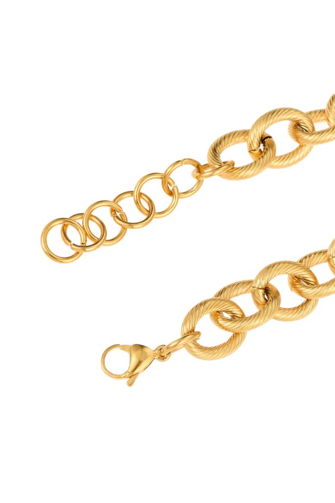 Weiteres Produktfoto 2: Railey Bold Chain – markantes Kettenarmband in Goldoptik