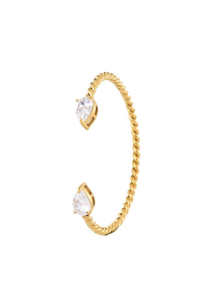 Bora – Armband III mit Zirkonia in Goldoptik – weitere Ansicht