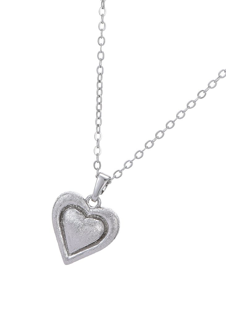 Weiteres Produktfoto 2: Florianne Silver Heart – Halskette mit Herzmotiv in Silberoptik