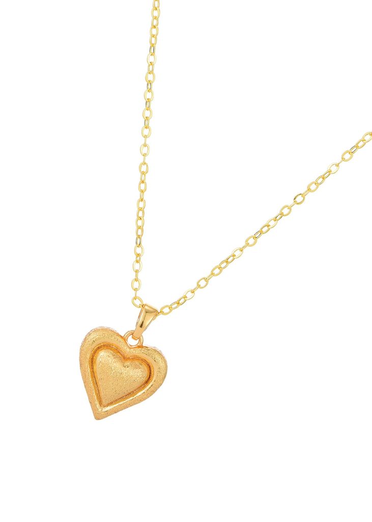Weiteres Produktfoto 2: Florianne Golden Heart – Halskette mit Herzmotiv in Goldoptik