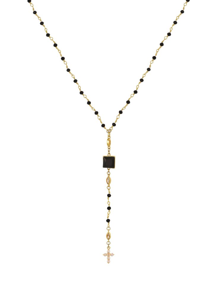 Saskia Cross Lariat Necklace product photo