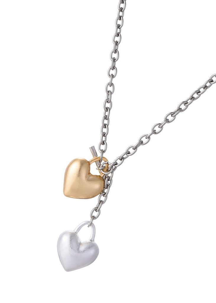 Weiteres Produktfoto 2: Stella Silver Golden Hearts – Halskette mit Herzen in Goldoptik