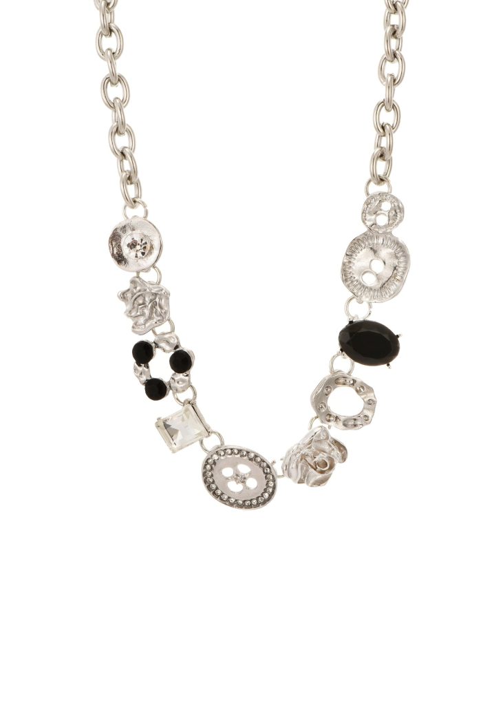 Dee Button Silver Necklace product photo